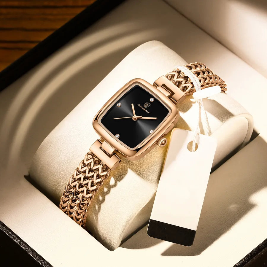 elegant solid color jewelry buckle quartz women's watches