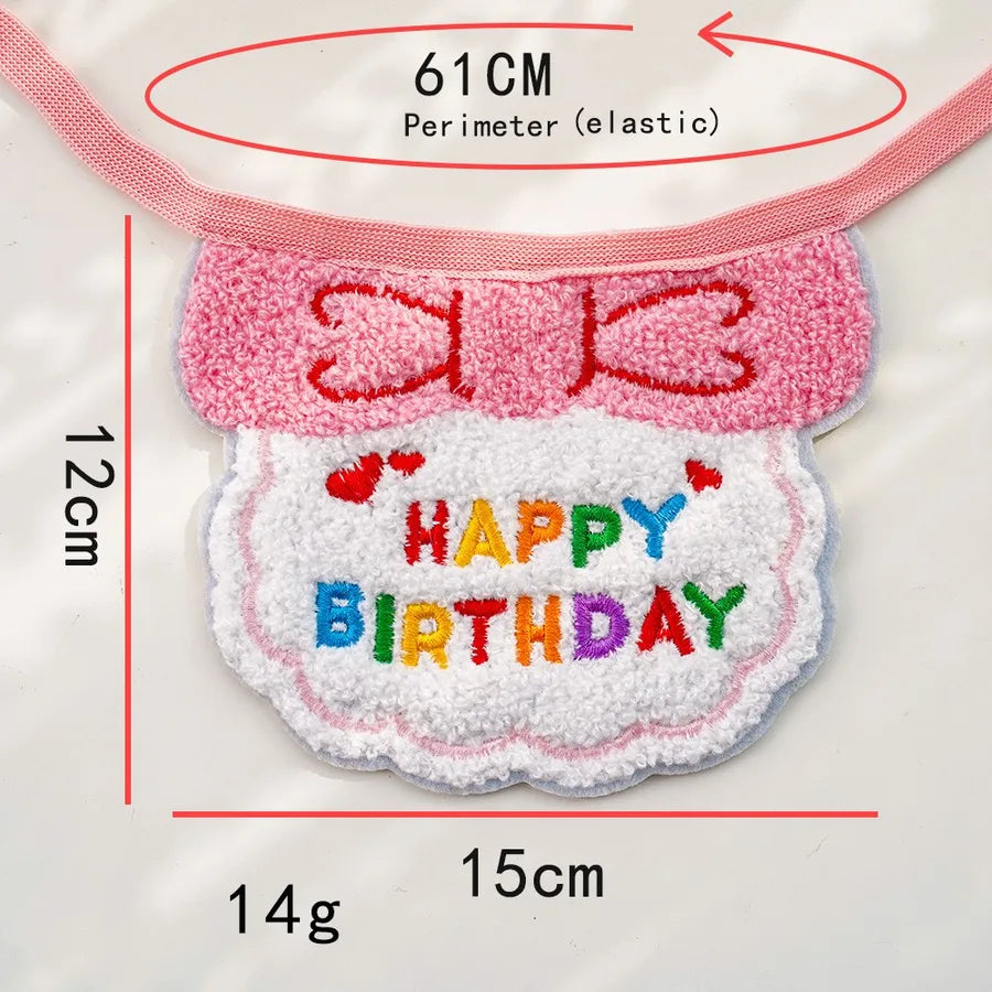 Cute Polyester Letter pet saliva towel Pet Hat