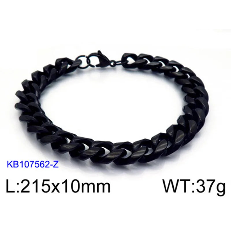 Simple Style Solid Color Titanium Steel Men's Bracelets