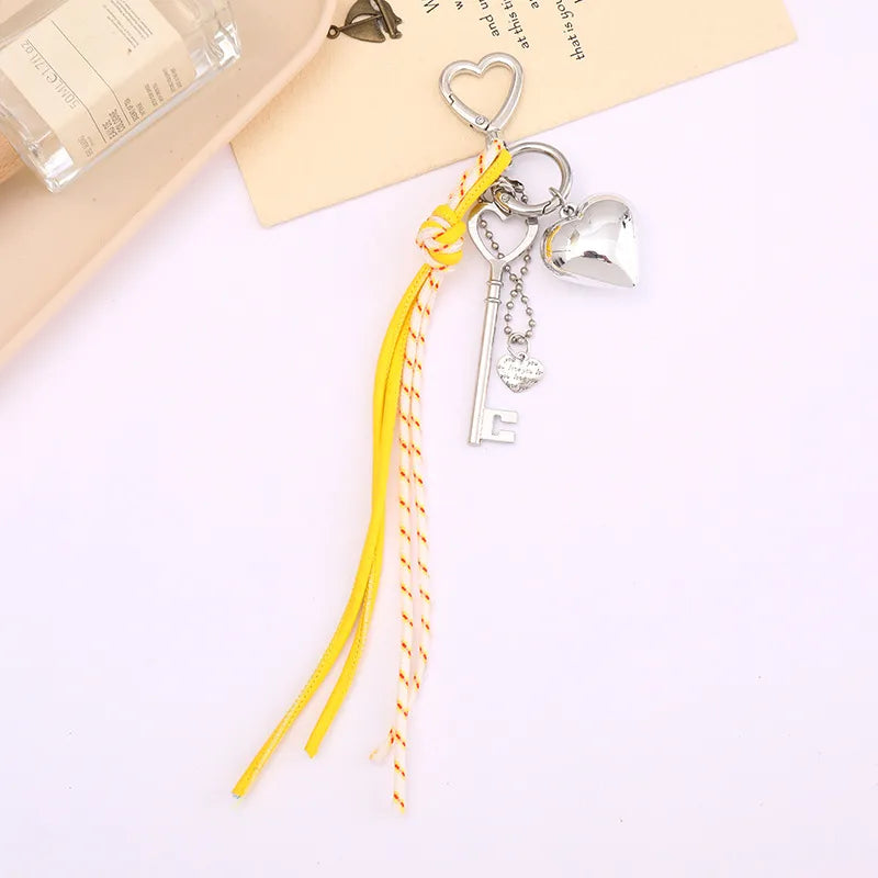Simple Style Heart Shape Key Pu Leather Valentine'S Day Keychain