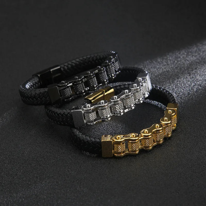 Titanium Steel 18K Gold Plated Punk Modern Style Classic Style Plating Geometric Bangle