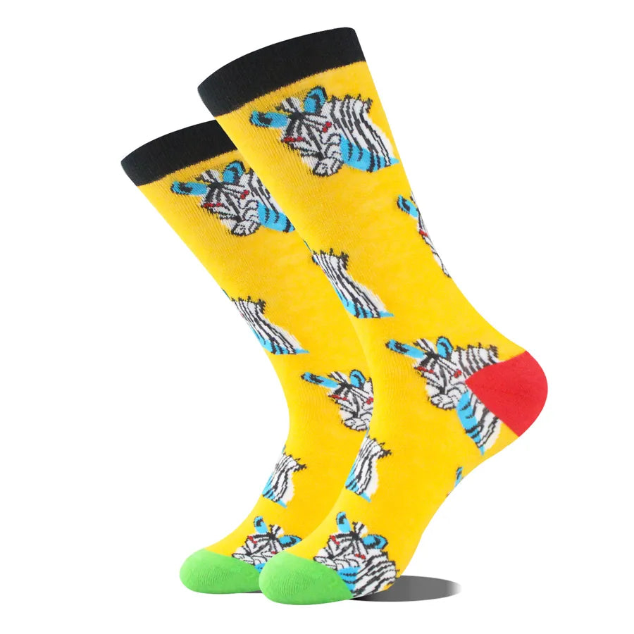 men's casual letter cotton polyester cotton crew socks a pair
