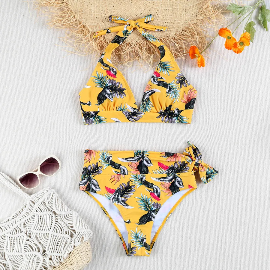 Women's Waves 2 Pieces Set Bikinis Swimwear