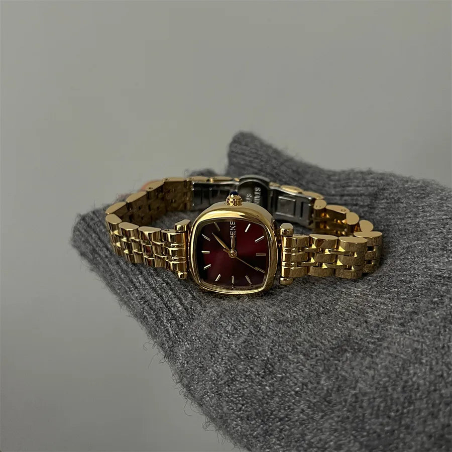 Casual Luxurious Square Double Side Snaps Quartz Watch