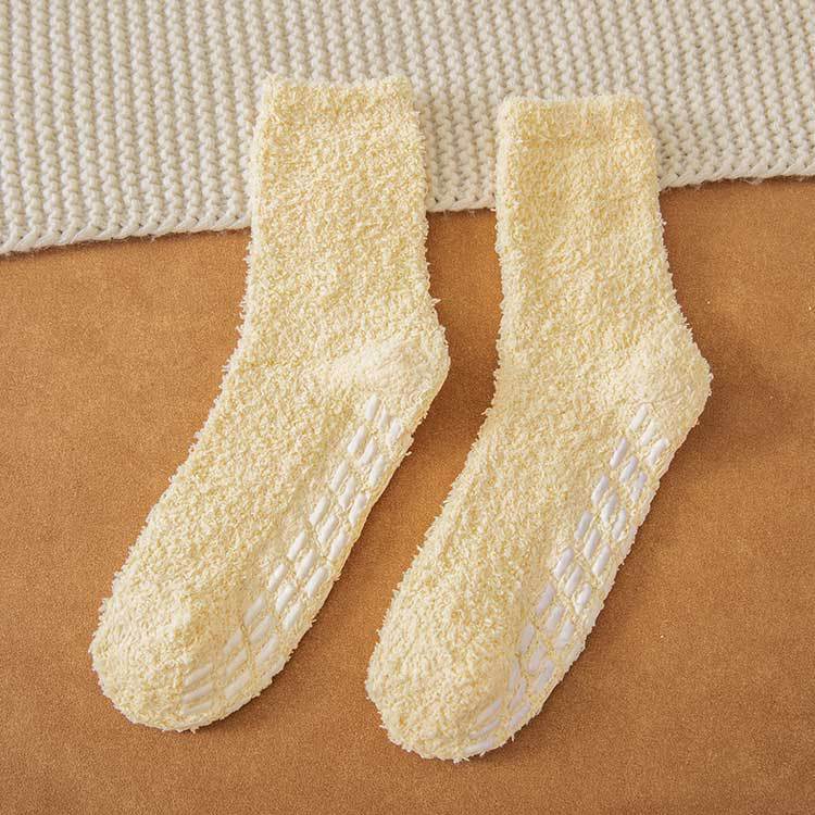 unisex casual solid color polyester crew socks a pair
