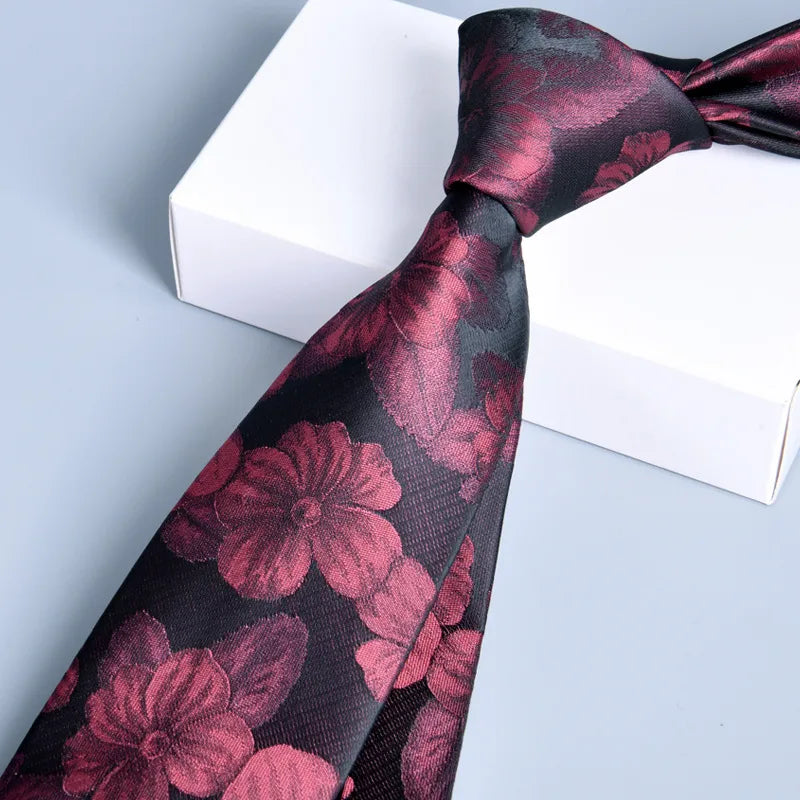 business animal flower polyester yarn men's tie