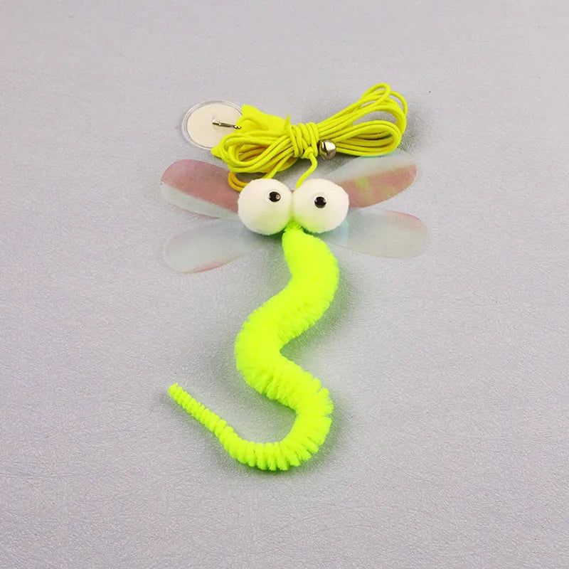 new hanging cat teaser toy hanging door elastic string cat teaser toy feather little mouse cat teaser self-hi relieving stuffy