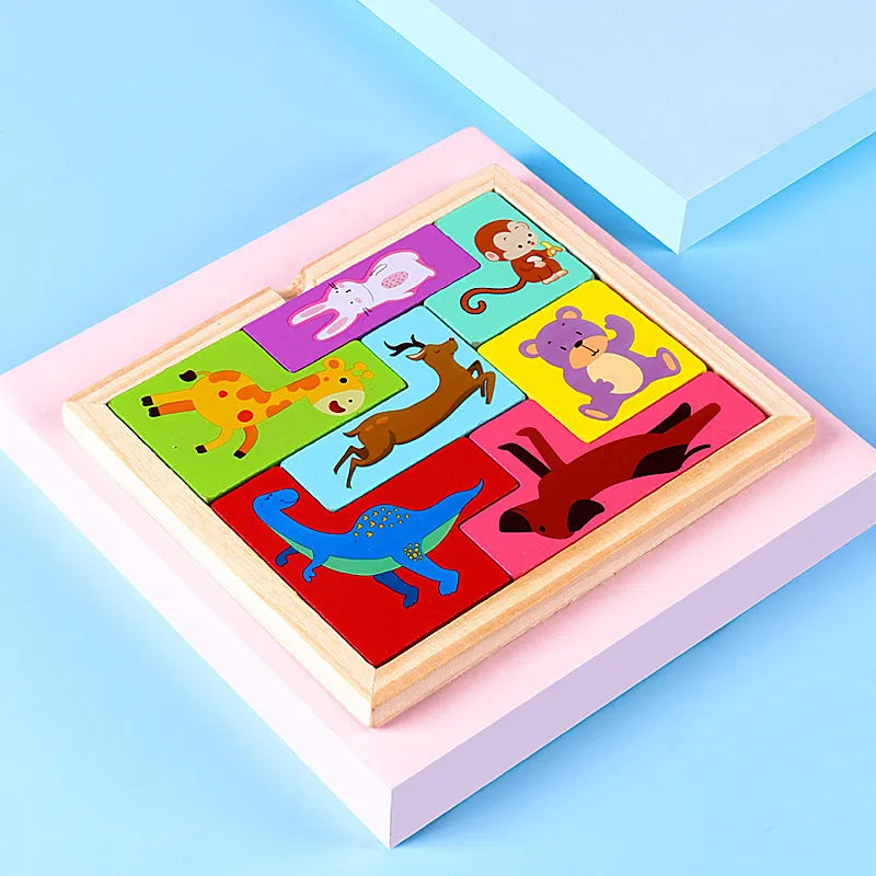 Children's eight-tone harp threading clock rainbow tower four sets of column shape plate twist insect baby educational toys wholesale