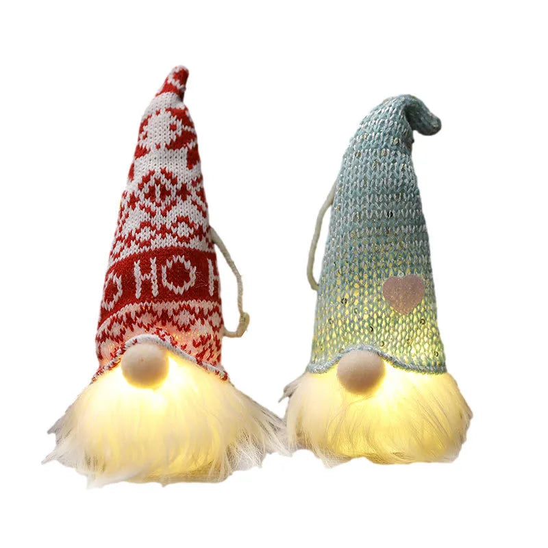 Christmas Fashion Santa Claus Plastic Knitted Wool Party Decorative Props