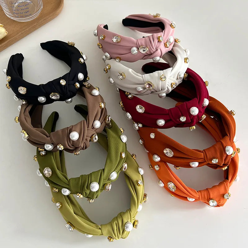 Elegant Lady Women's Solid Color Knot Cloth Hair Band