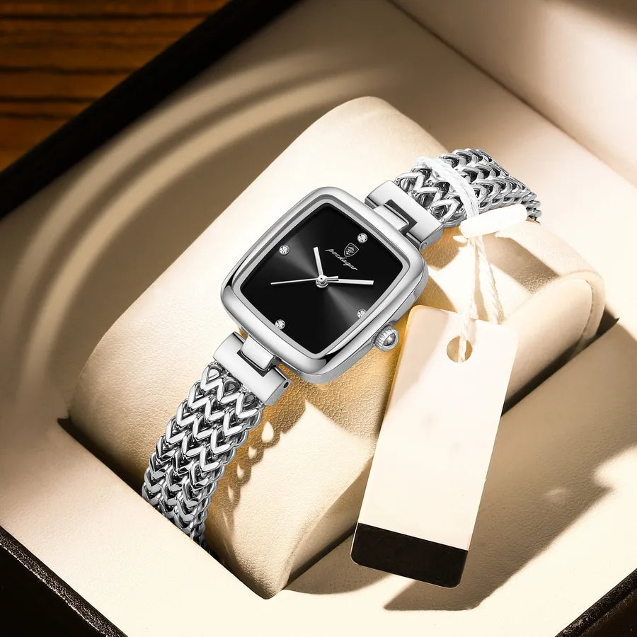 elegant solid color jewelry buckle quartz women's watches