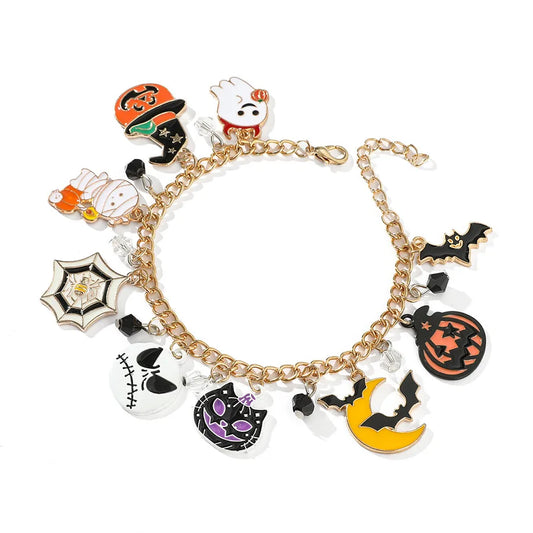 Cartoon Animation Horror Movie coraline Ghost Mother Halloween Pan Diy Beaded Bracelet Jewelry