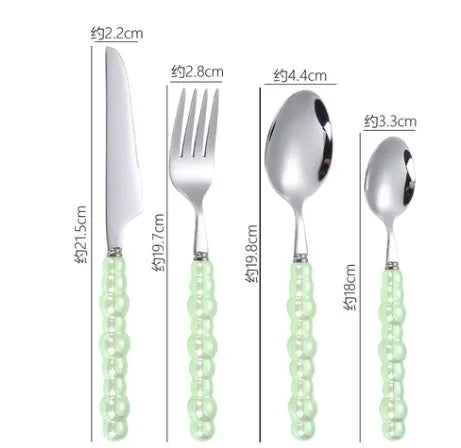 baroque style solid color stainless steel tableware 1 piece 1 set