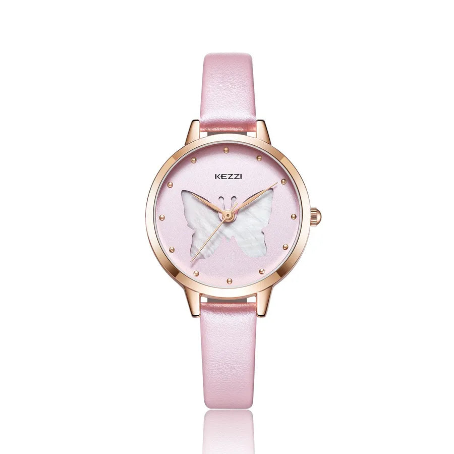 Casual Butterfly Buckle Quartz Watch Women's Watches