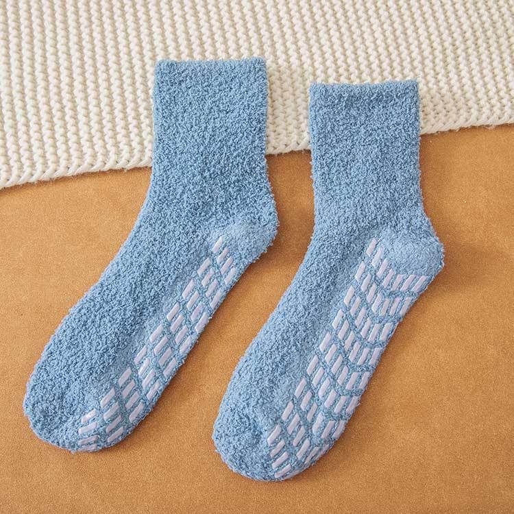 unisex casual solid color polyester crew socks a pair
