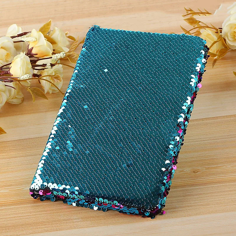 Color Changing Fish Scale Sequin Notebook Customizable Cover Pattern Creative Stationery Ideal For Anniversary And Award Ceremonies