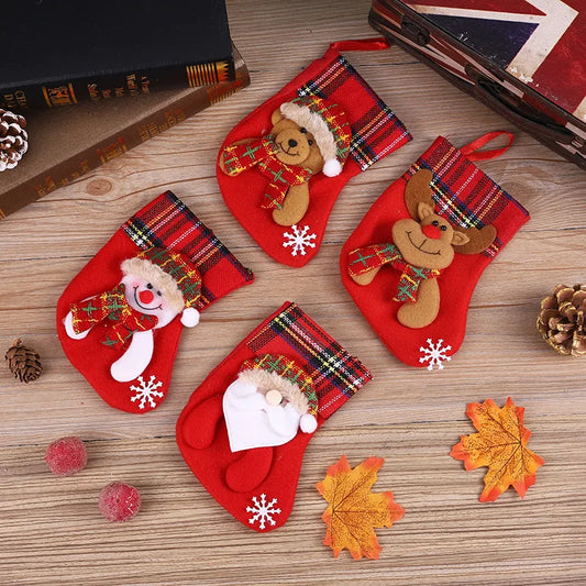 Christmas Cute Santa Claus Snowman Nonwoven Party Christmas socks