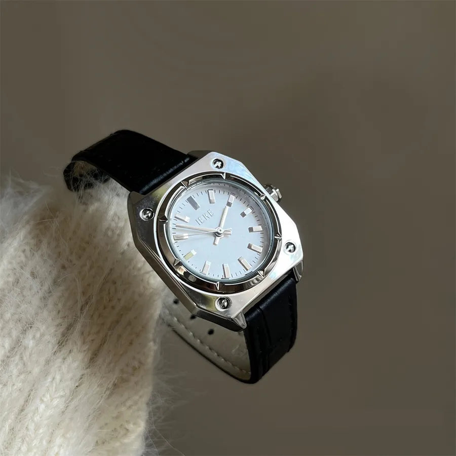 Casual Simple Style Commute Square Buckle Quartz Watch