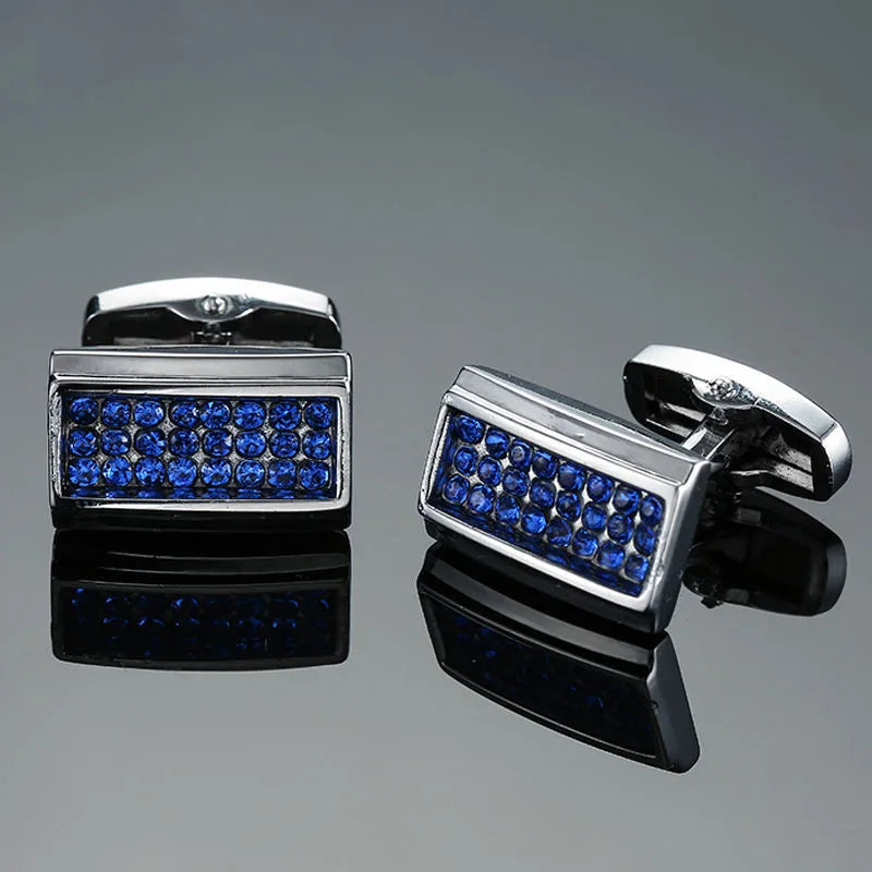 business geometric copper plating men's cufflinks