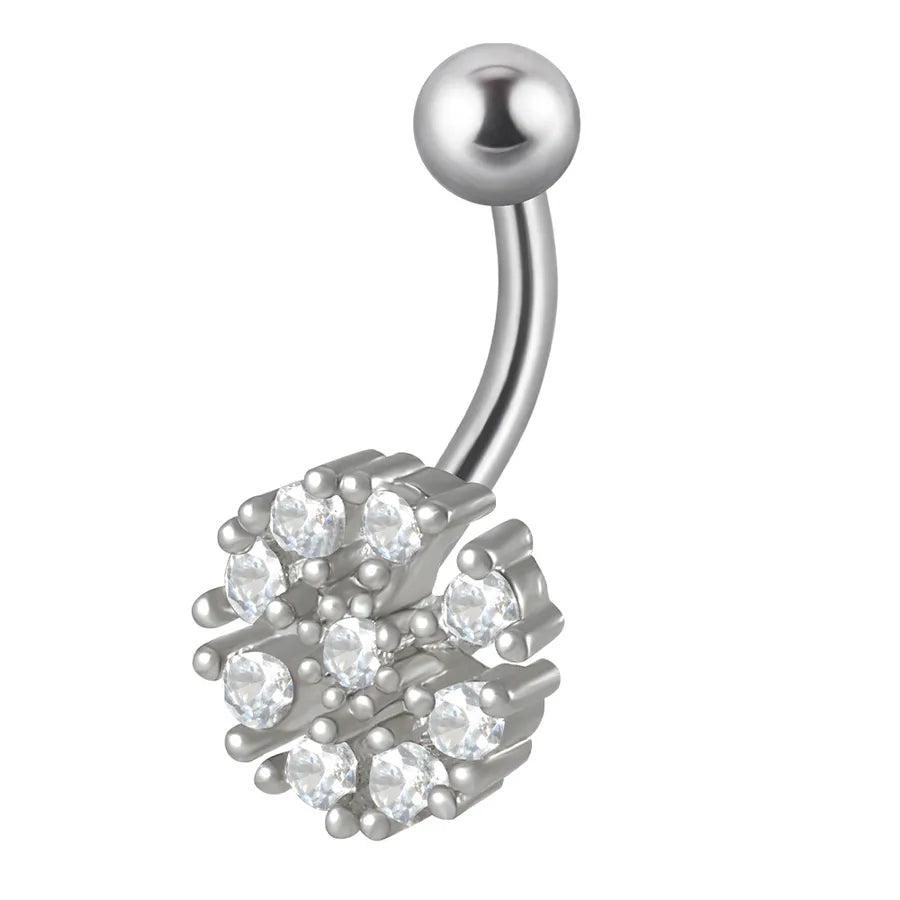 1 Piece Eyebrow Studs Casual Elegant Vacation Triangle Heart Shape Flower G23 Titanium Inlay Opal Zircon Eyebrow Studs