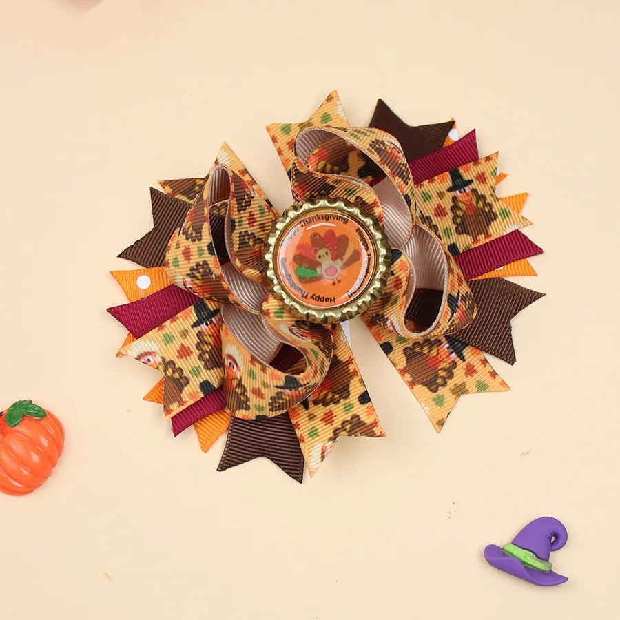 Halloween Pumpkin Skeleton Bat Hair Clip Cartoon Night Horror Movie Hair Accessories For Children