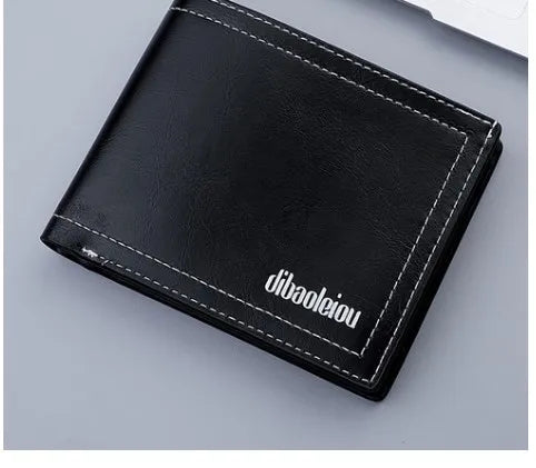 men's solid color pu leather wallets