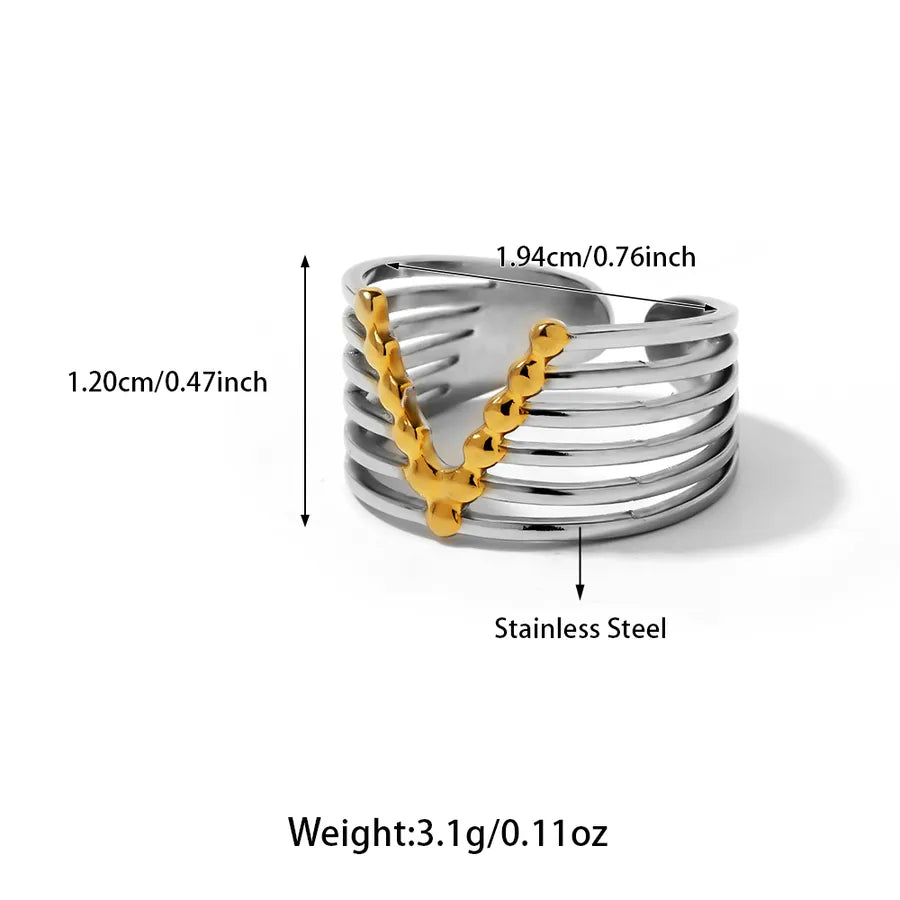 Wholesale Jewelry Casual Starfish Heart Shape Flower 304 Stainless Steel Open Rings
