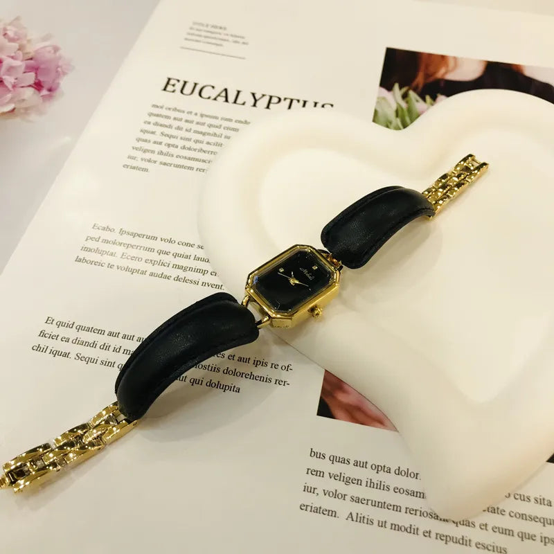 Streetwear Color Block Jewelry Buckle Quartz Watch Women's Watches