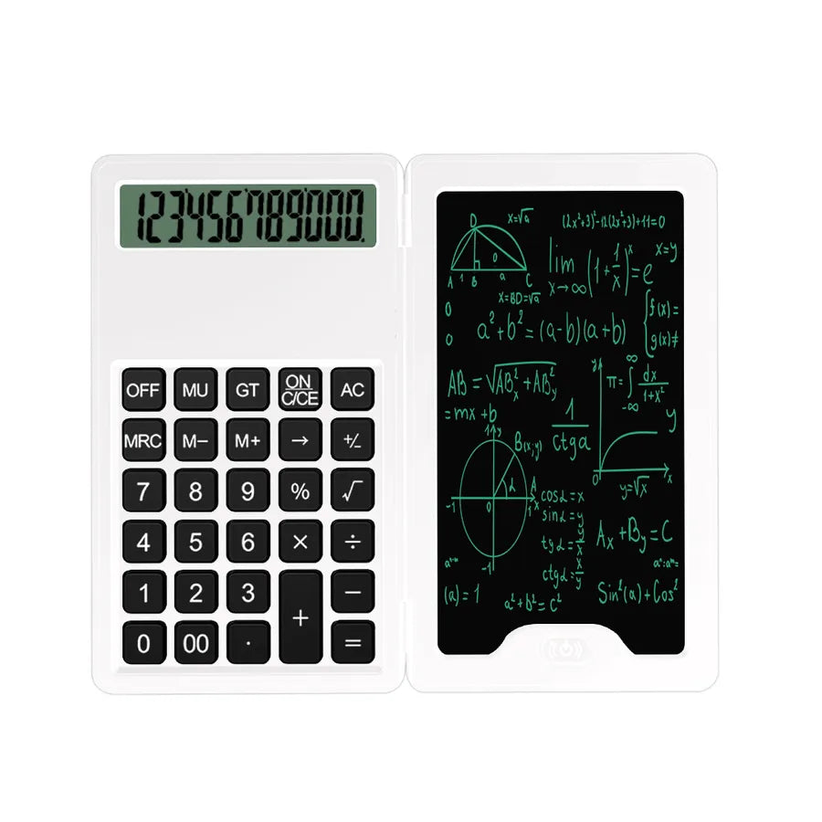 Calculator Handwriting Board Foldable 12 Digits with Writing Fine Handwriting Children Drawing Board Writing Board Arithmetic Calculator