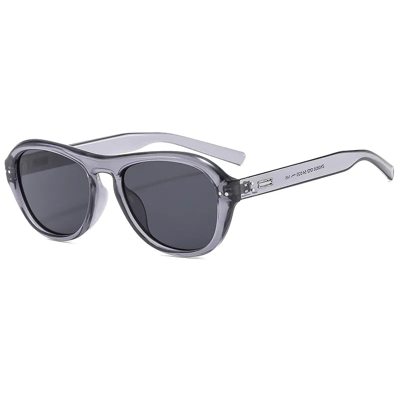 Simple Style Commute Solid Color Pc Oval Frame Full Frame Men's Sunglasses