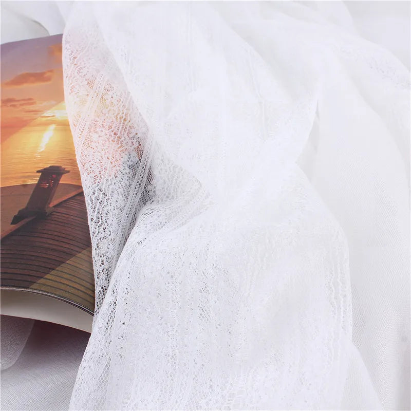women's elegant solid color cotton scarf