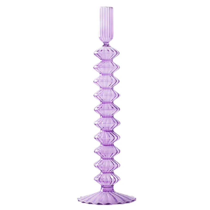 Artistic Geometric Glass candlestick Artificial Decorations