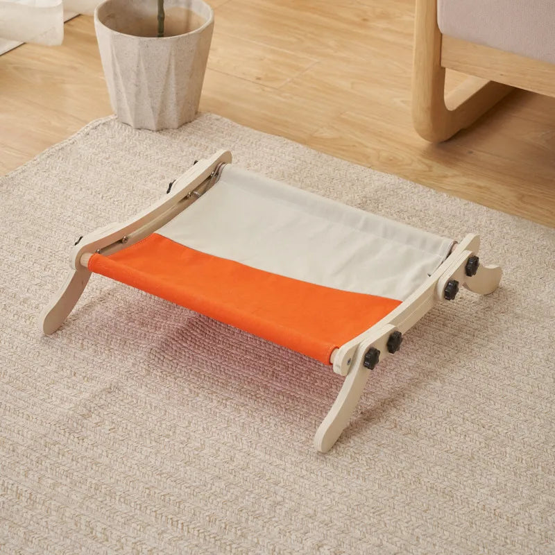 Simple Style Classic Style Wood Color Block Checkered Pet Bed