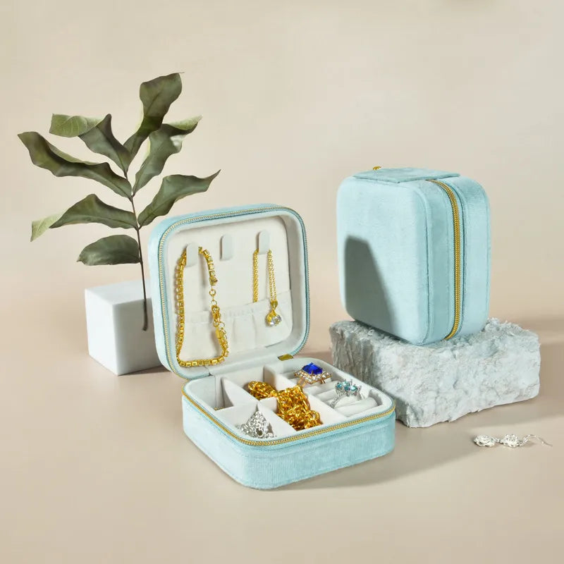 1 Piece Flannel Elegant Simple Style Home Daily Solid Color Jewelry Boxes