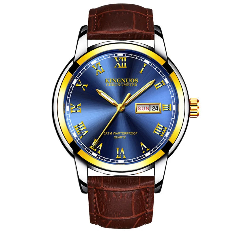 casual solid color double side snaps quartz men's watches