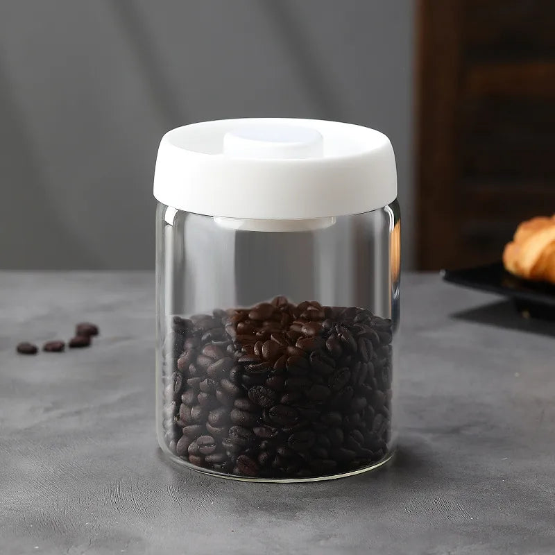 Simple Style Solid Color Glass Storage Container Box