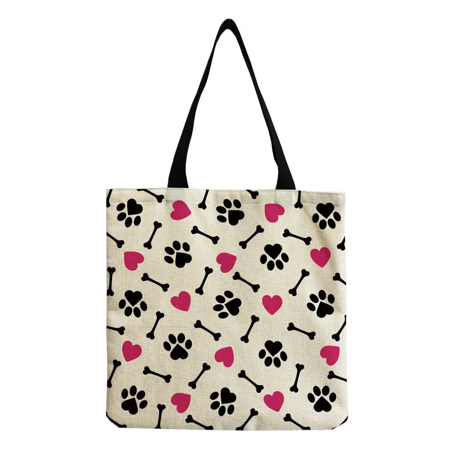 women's simple style letter shopping bags