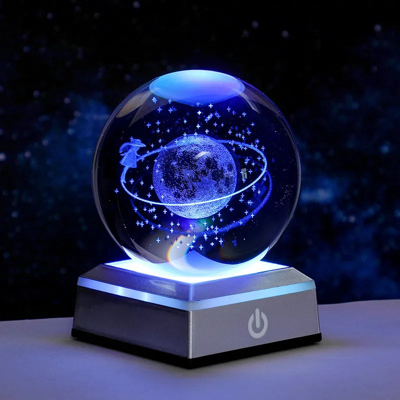 Simple Style Solar System Starry Sky Dolphin Crystal Holiday Daily Ornaments Led Lights Night Lights