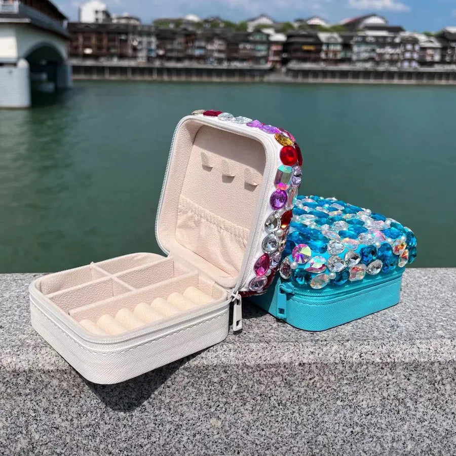 classic style square oxford cloth jewelry boxes