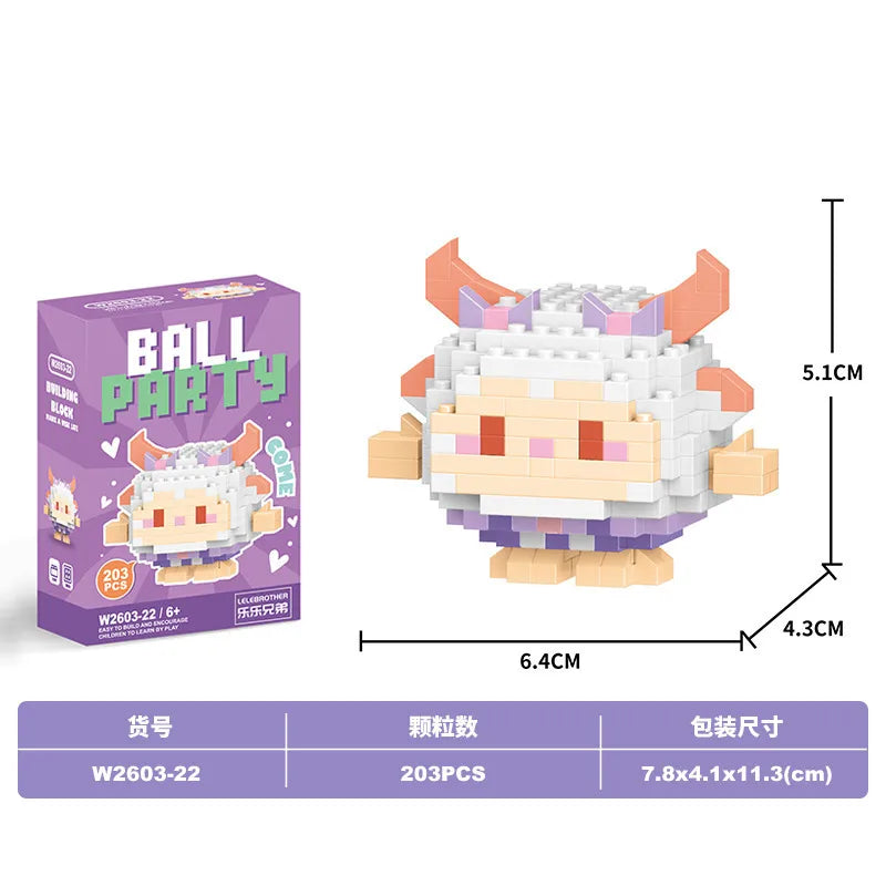 Children Unisex Animal Cartoon Plastic Building Toys