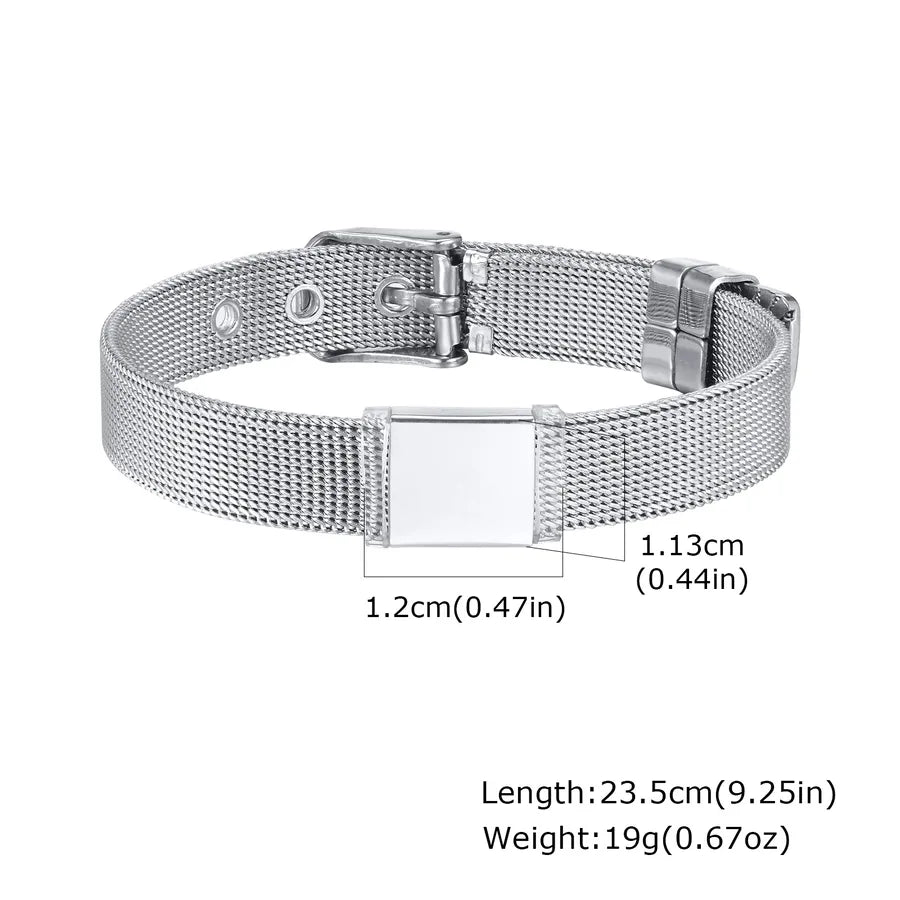 Simple Style Classic Style Geometric 201 Stainless Steel Men's Bracelets Men Chain Bracelets