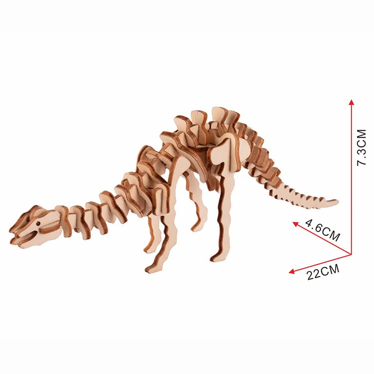 Cute Cartoon Animal Diy Building Blocks Stereo Puzzle Children's Handmade Wooden Assembled Model Stall Toy