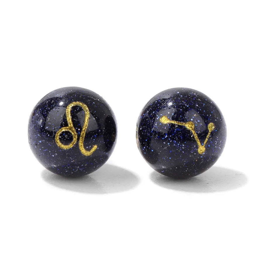 1 Piece Diameter 10mm Stone Constellation Beads