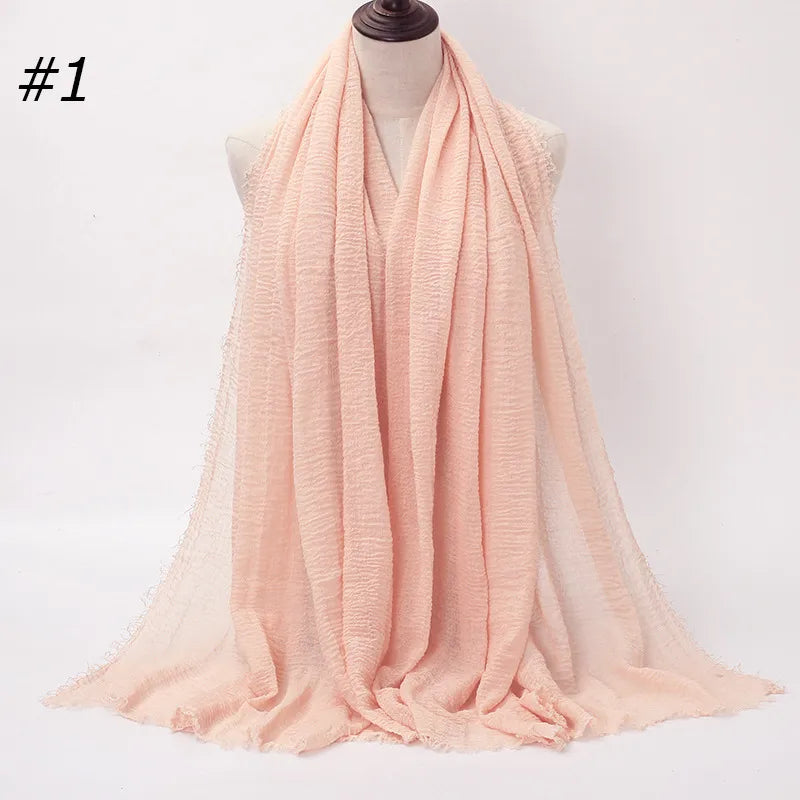 fashion solid color cotton pashmina scarves
