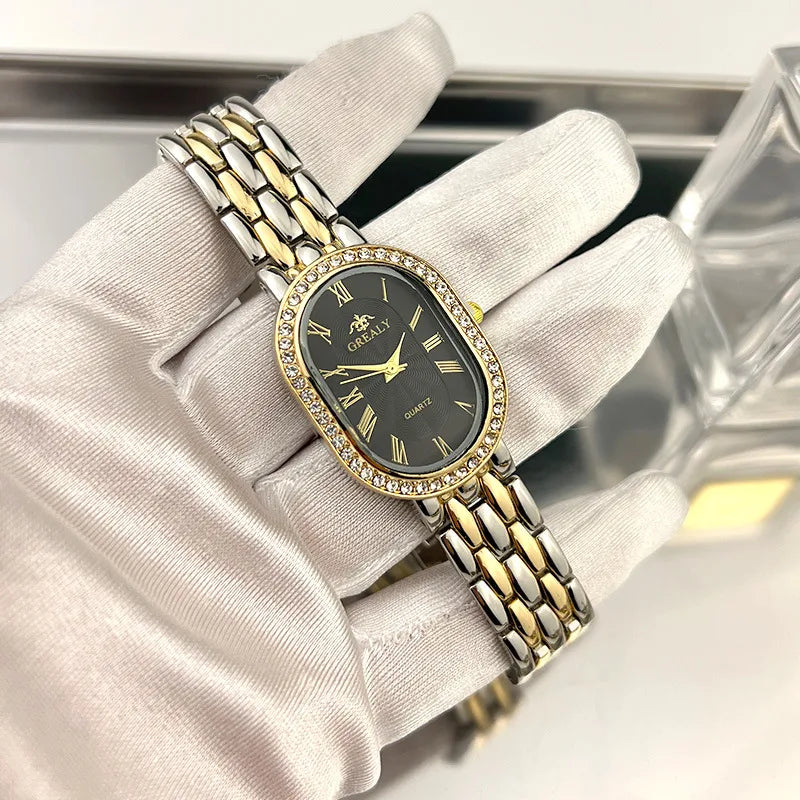 Simple Style Geometric Jewelry Buckle Quartz Women's Watches