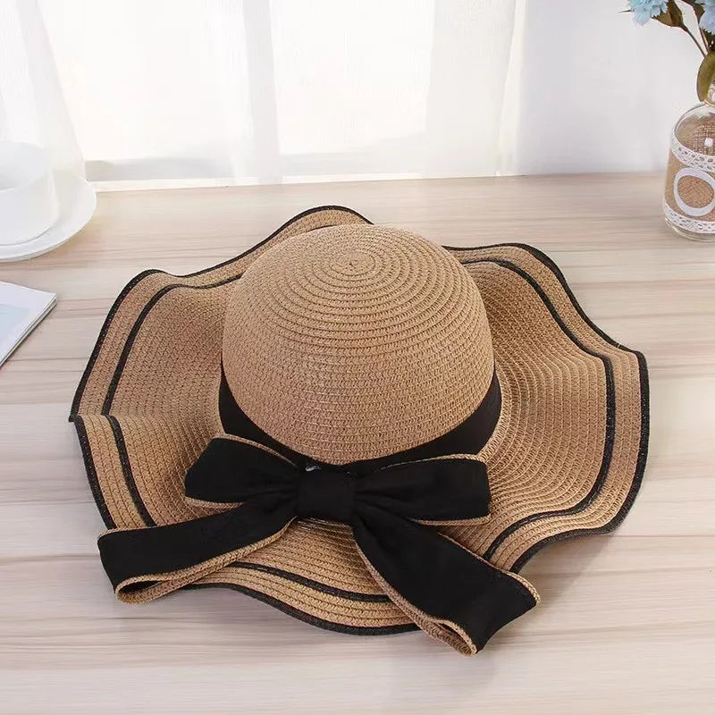 women's casual formal bow knot big eaves baseball cap