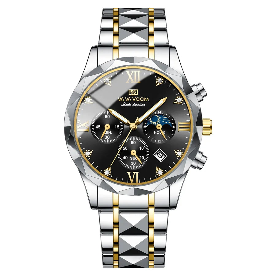 Business Geometric Butterfly Double Snap Quartz Men's Watches