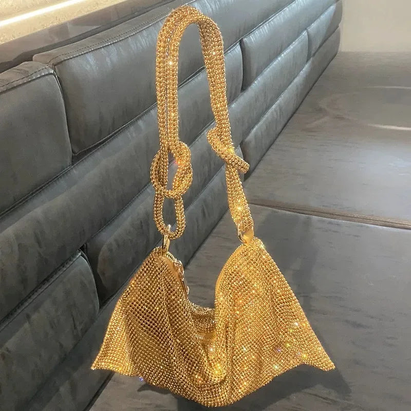 women's small summer rhinestone fashion underarm bag