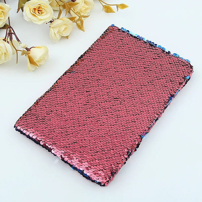 Color Changing Fish Scale Sequin Notebook Customizable Cover Pattern Creative Stationery Ideal For Anniversary And Award Ceremonies