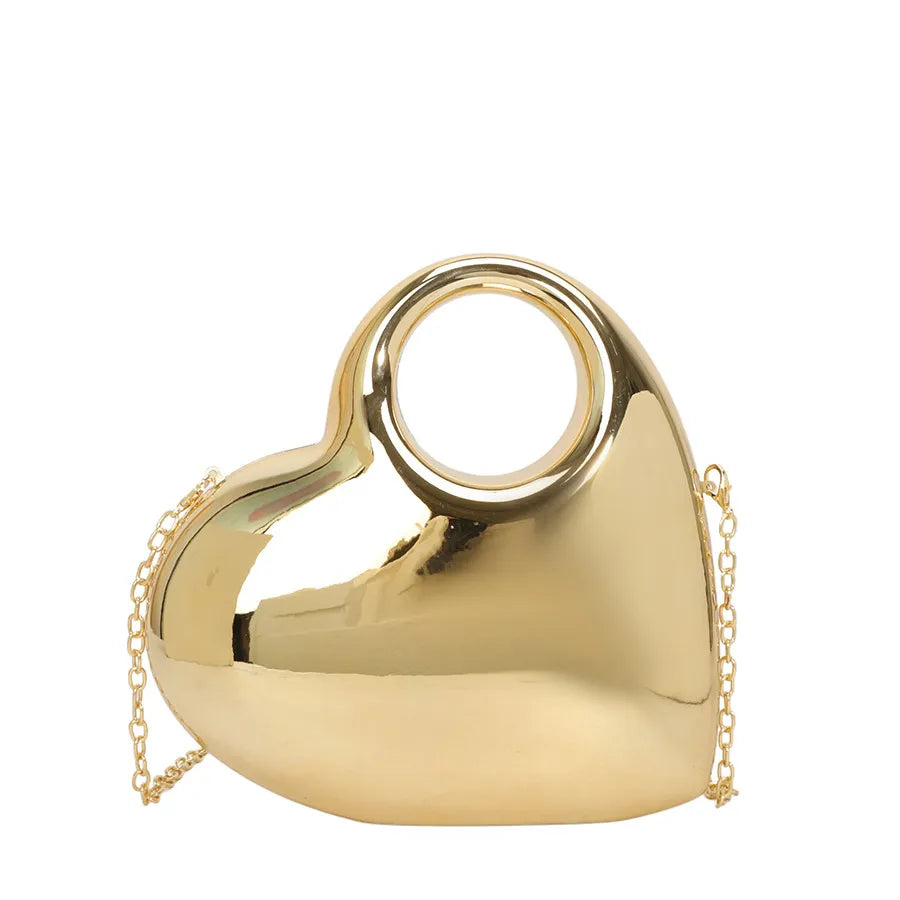 New Acrylic Bag Women's Crossbody Box Bag Stone Bag Banquet Summer High-end Peach Heart Evening Bag
